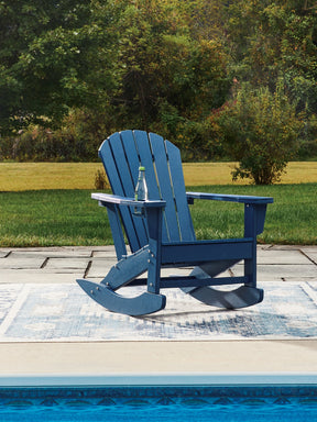 Sundown Shores Blue Outdoor Rocking Chair by ASHLEY FURNITURE at Eve Furniture