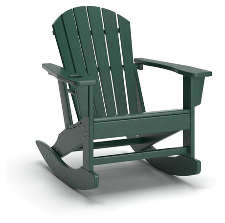 Sundown Shores Green Outdoor Rocking Chair by Ashley at Eve Furniture