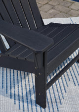 Sundown Treasure Black Outdoor Adirondack Chair by Ashley at Eve Furniture