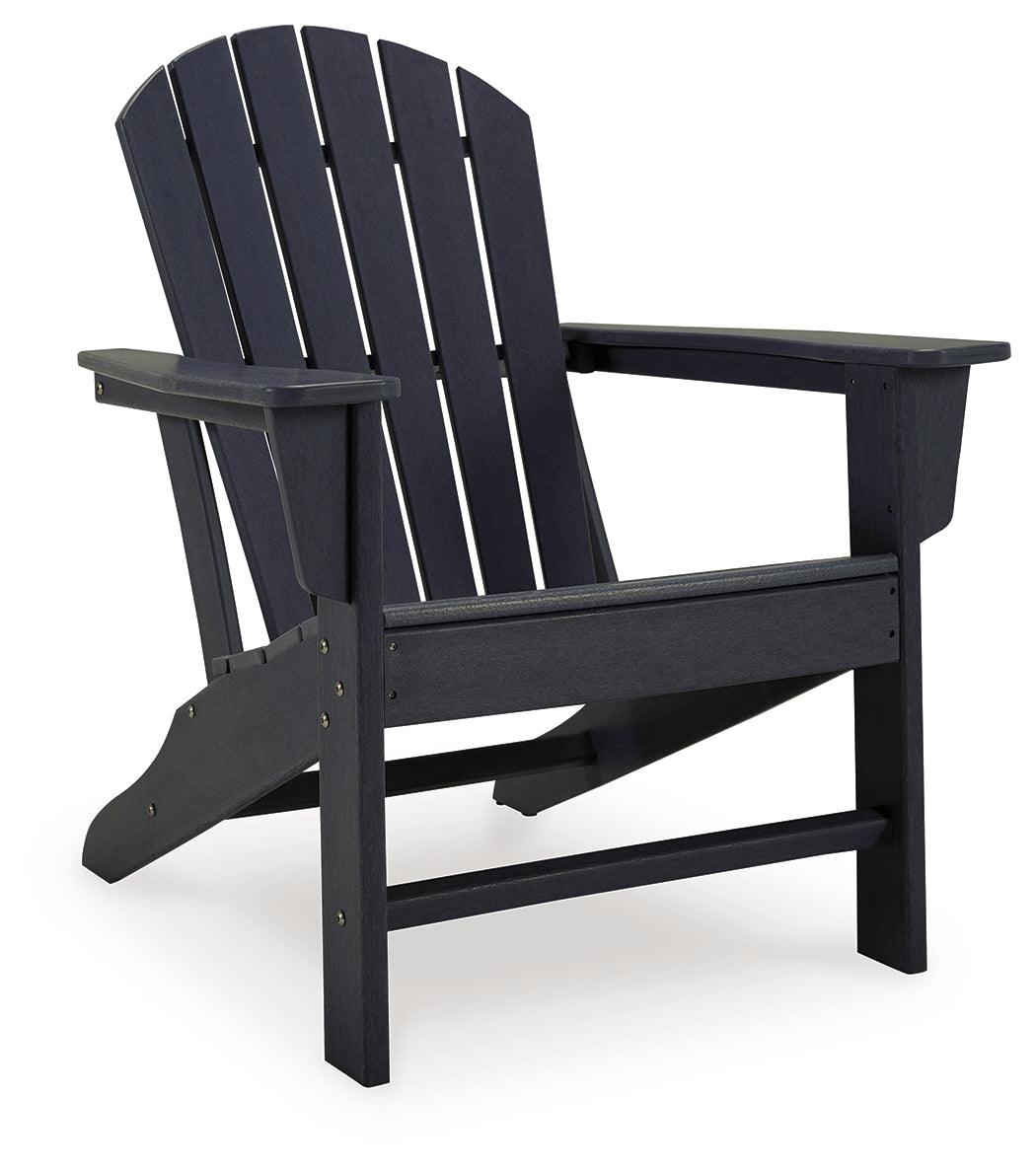 Sundown Treasure Black Outdoor Adirondack Chair by Ashley at Eve Furniture