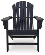 Sundown Treasure Black Outdoor Adirondack Chair by Ashley at Eve Furniture