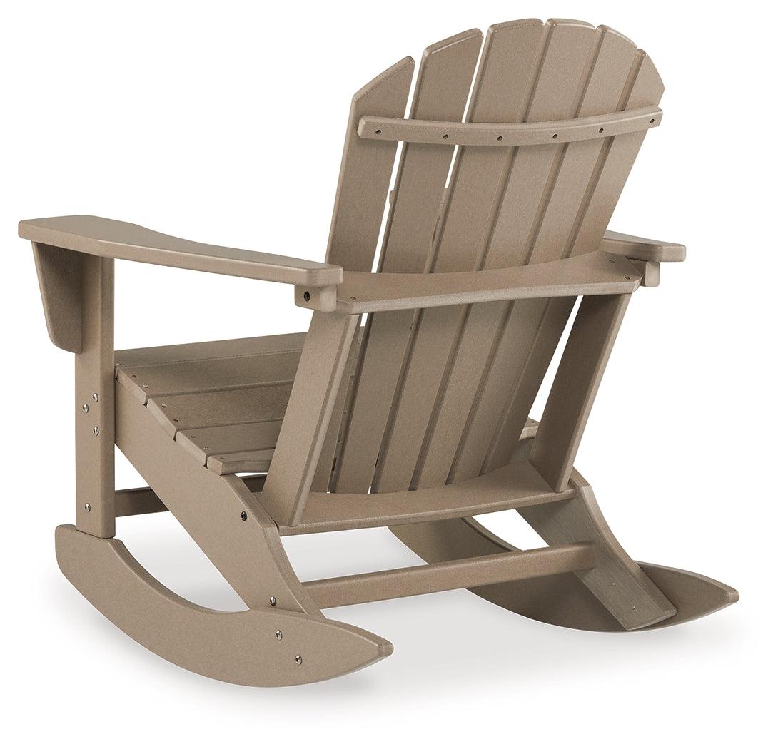 Sundown Treasure Driftwood Outdoor Rocking Chair by Ashley at Eve Furniture