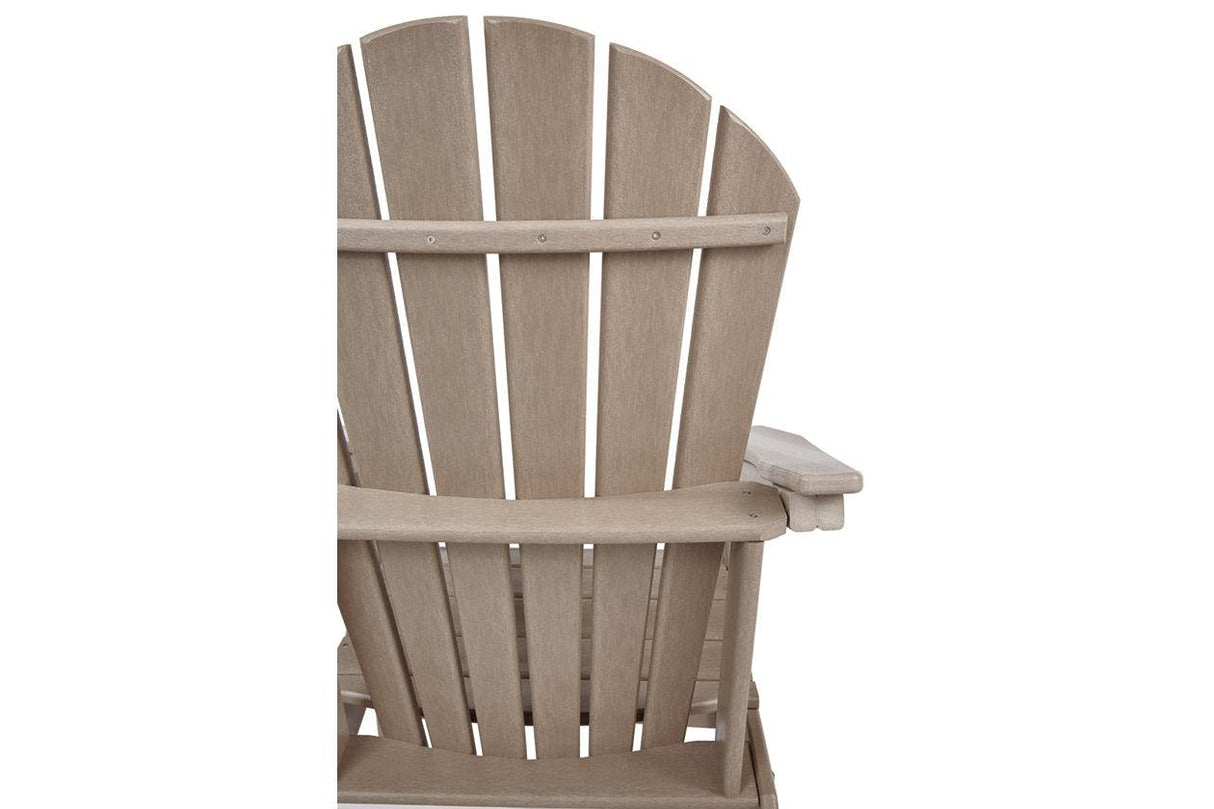 Sundown Treasure Grayish Brown Adirondack Chair by Ashley at Eve Furniture