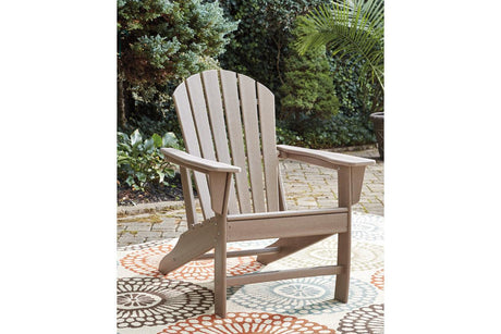 Sundown Treasure Grayish Brown Adirondack Chair by Ashley at Eve Furniture