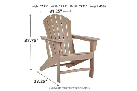 Sundown Treasure Grayish Brown Adirondack Chair by Ashley at Eve Furniture