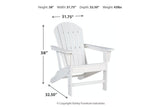 Sundown Treasure White Adirondack Chair by Ashley at Eve Furniture