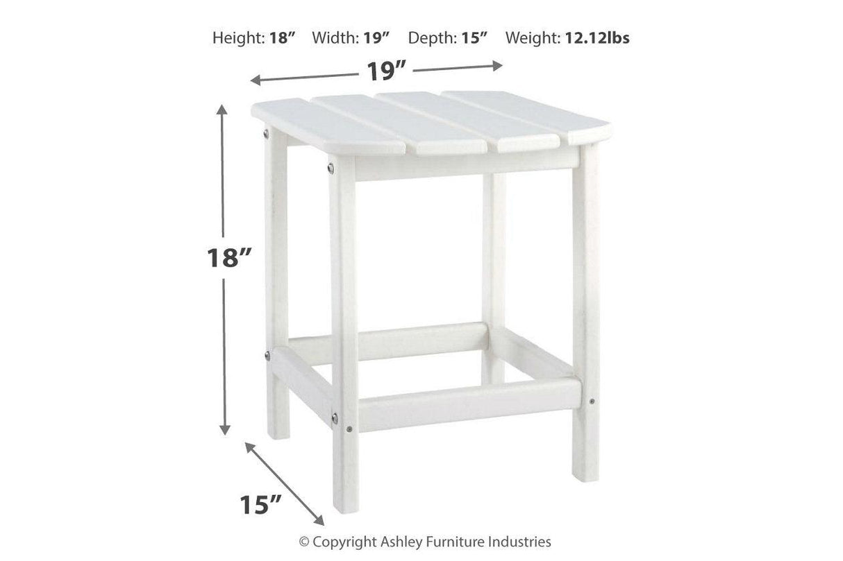 Sundown Treasure White End Table by Ashley at Eve Furniture