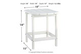 Sundown Treasure White End Table by Ashley at Eve Furniture
