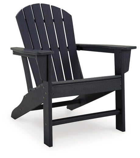 Sundown Treasure Black Outdoor Adirondack Chair by Ashley at Eve Furniture