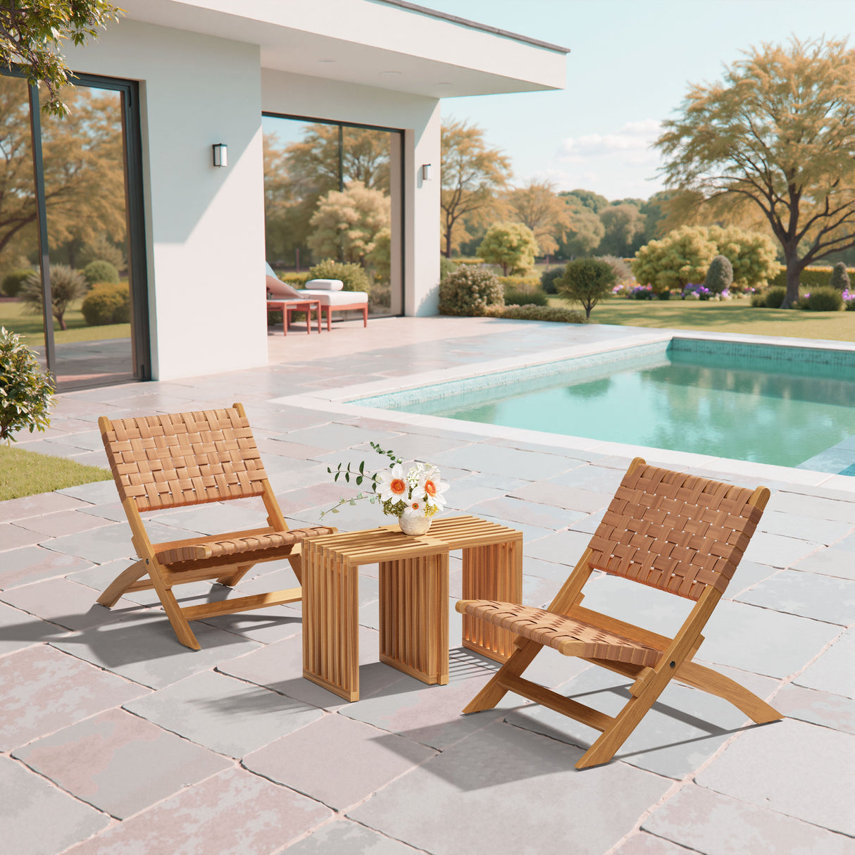 Sunflare Brown Outdoor Lounge Chair by Zuomod at Eve Furniture