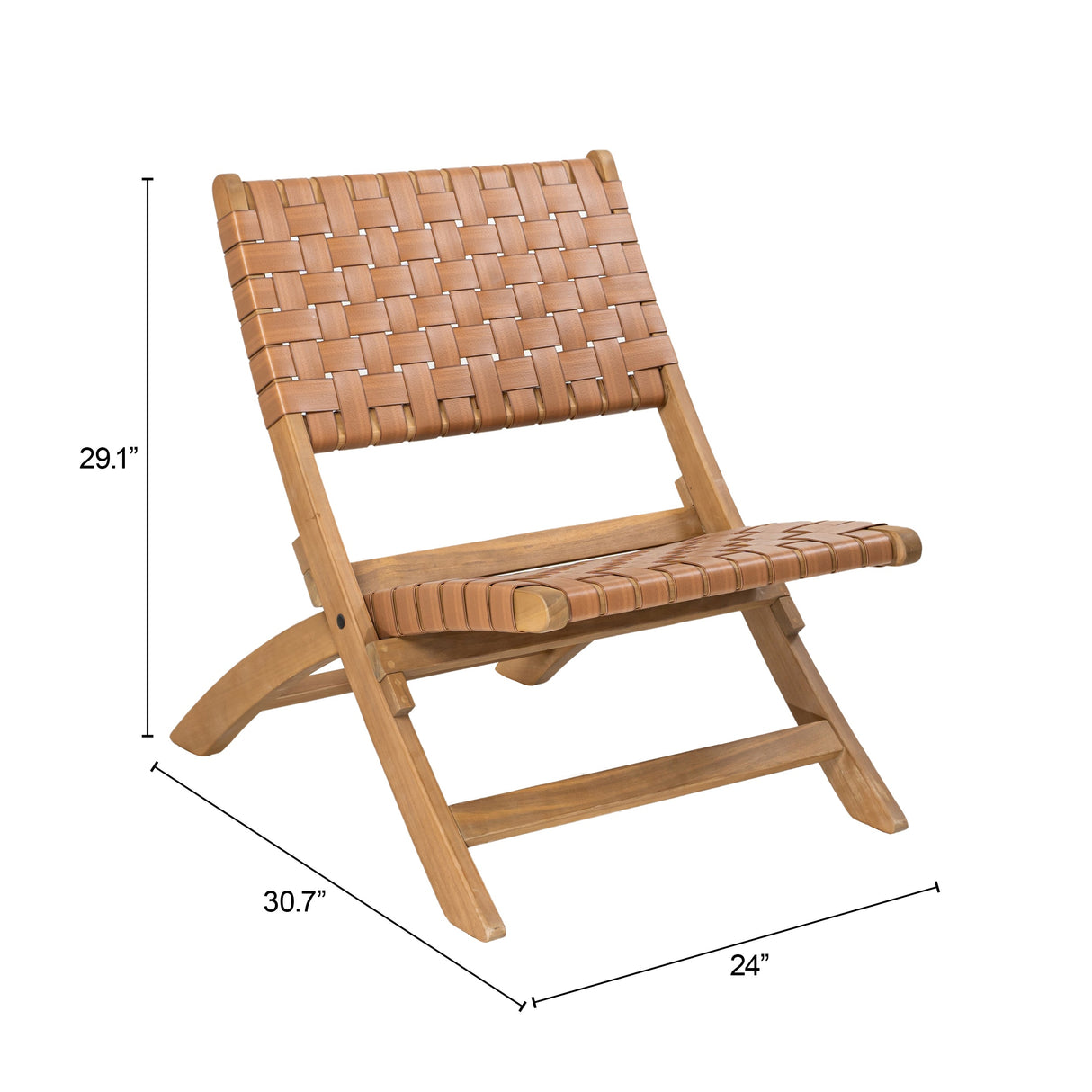 Sunflare Brown Outdoor Lounge Chair by Zuomod at Eve Furniture