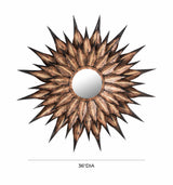 Sunflower Antique Wall Mirror by TOV Furniture at Eve Furniture