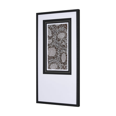 Sunflower Fest II by Mercana Studio a Hand Embellished Textured Framed Art Print Matted under Glass by Mercana at Eve Furniture