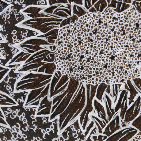 Sunflower Fest II by Mercana Studio a Hand Embellished Textured Framed Art Print Matted under Glass by Mercana at Eve Furniture