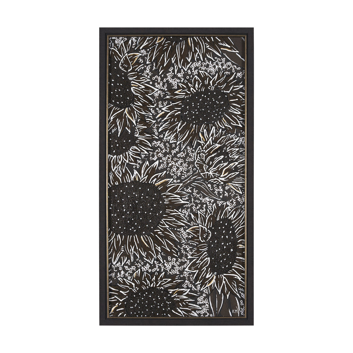 Sunflower Fest III by Mercana Studio a Hand Embellished Textured Framed Art Print by Mercana at Eve Furniture