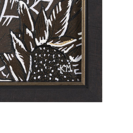 Sunflower Fest VI by Mercana Studio a Hand Embellished Textured Framed Art Print by Mercana at Eve Furniture