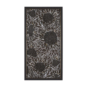 Sunflower Fest VI by Mercana Studio a Hand Embellished Textured Framed Art Print by Mercana at Eve Furniture