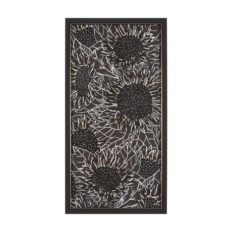 Sunflower Fest VI by Mercana Studio a Hand Embellished Textured Framed Art Print by Mercana at Eve Furniture