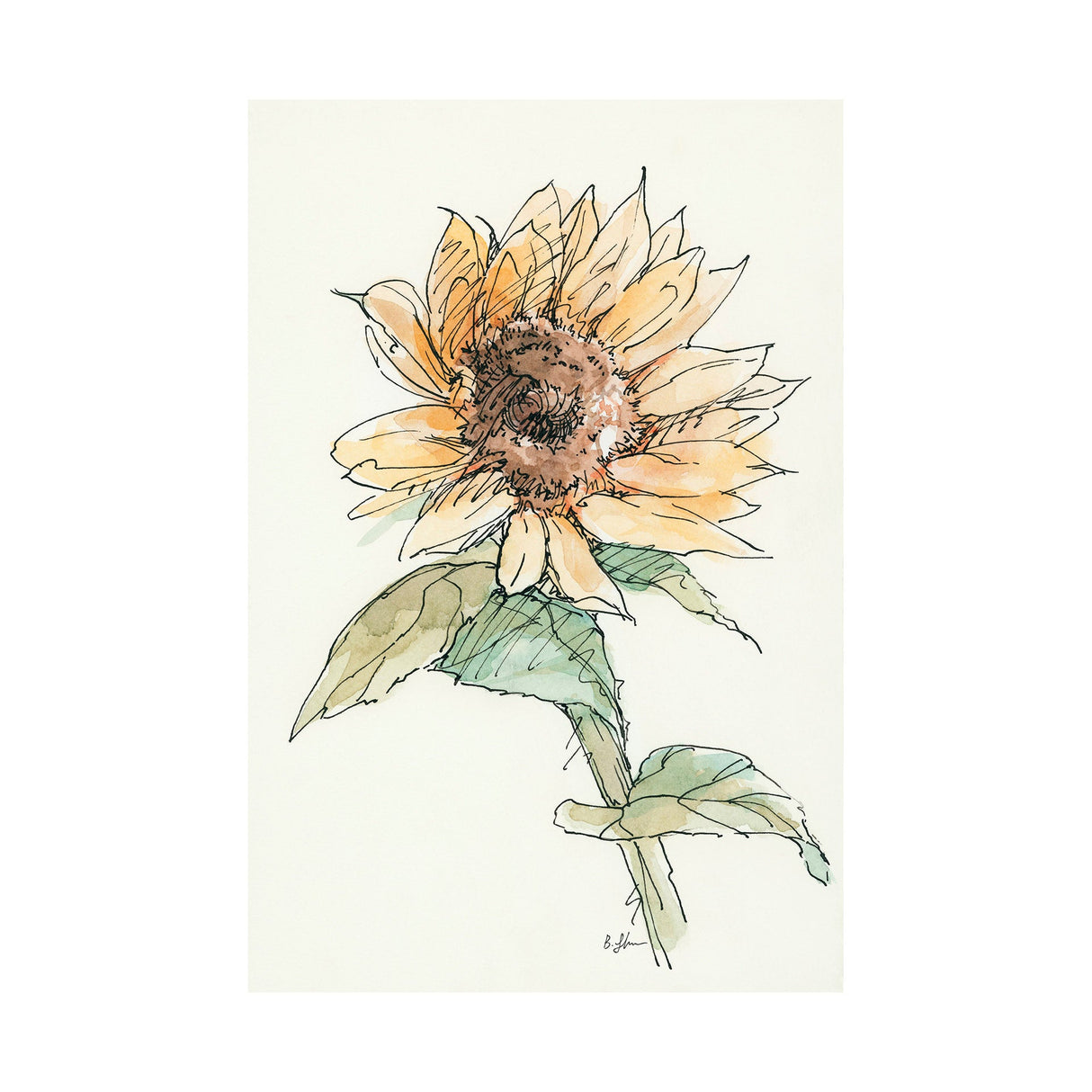 Sunflower I by Mercana Studio a Hand Embellished Textured Canvas by Mercana at Eve Furniture