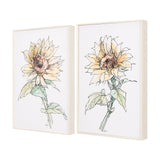Sunflower I by Mercana Studio a Hand Embellished Textured Framed Art Print by Mercana at Eve Furniture