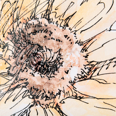 Sunflower I by Mercana Studio a Hand Embellished Textured Framed Art Print by Mercana at Eve Furniture