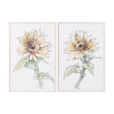 Sunflower I by Mercana Studio a Hand Embellished Textured Framed Art Print by Mercana at Eve Furniture