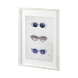 Sunglass Collection I by Mercana Studio Hand Embellished Textured Framed Art Print Matted under Glas by Mercana at Eve Furniture