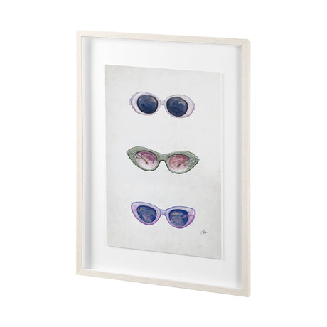 Sunglass Collection I by Mercana Studio Hand Embellished Textured Framed Art Print Matted under Glas by Mercana at Eve Furniture