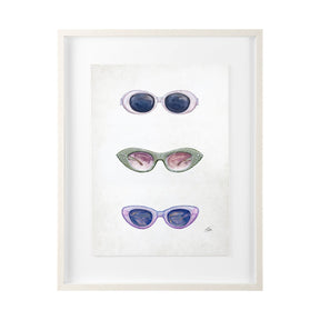 Sunglass Collection I by Mercana Studio Hand Embellished Textured Framed Art Print Matted under Glas by Mercana at Eve Furniture