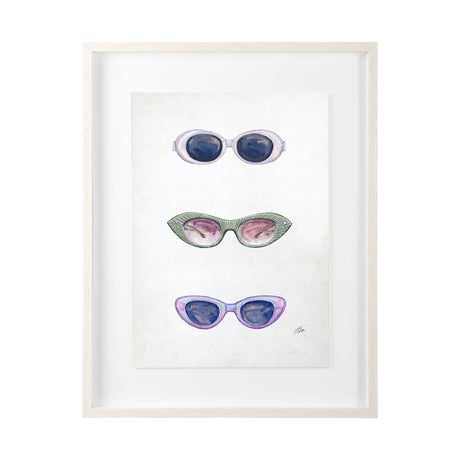 Sunglass Collection I by Mercana Studio Hand Embellished Textured Framed Art Print Matted under Glas by Mercana at Eve Furniture
