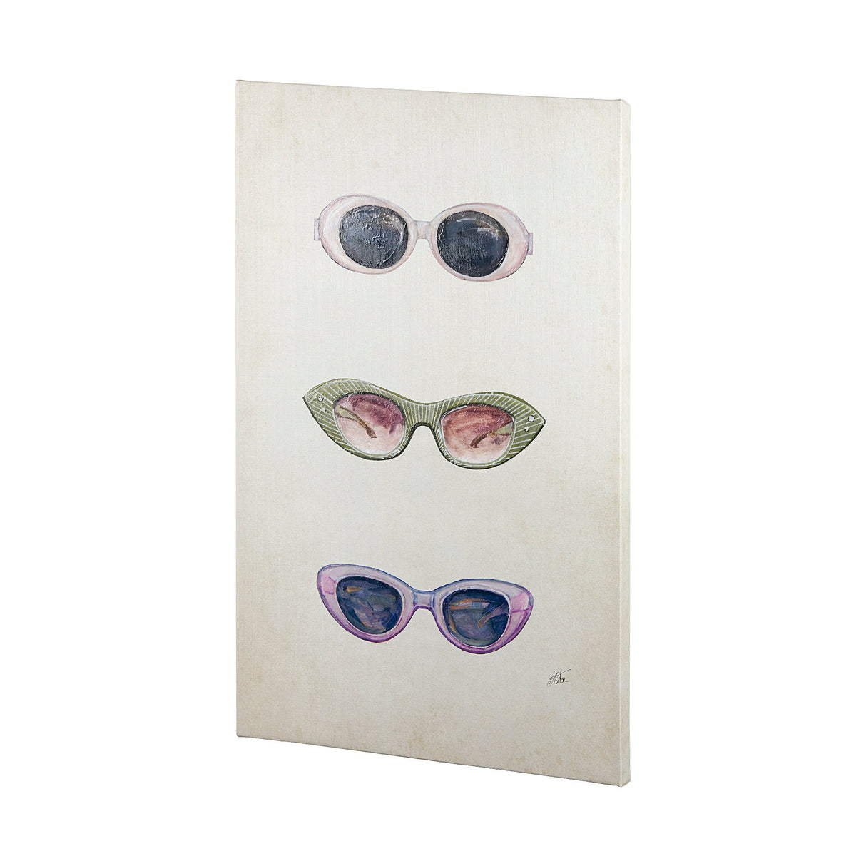 Sunglass Collection I by NaTar a Hand Embellished Textured Canvas by Mercana at Eve Furniture