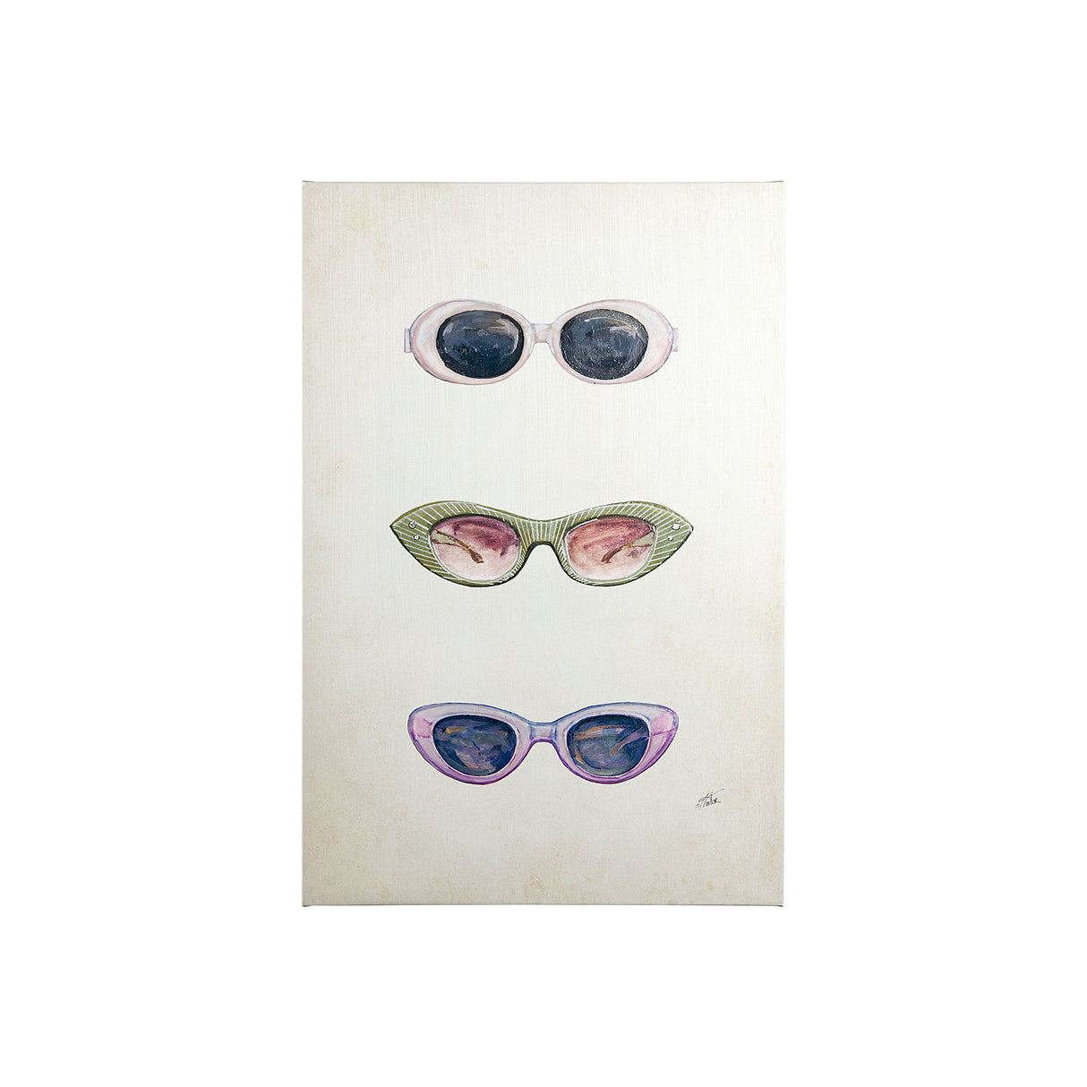 Sunglass Collection I by NaTar a Hand Embellished Textured Canvas by Mercana at Eve Furniture