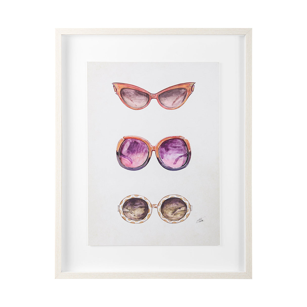 Sunglass Collection II by Mercana Studio Hand Embellished Framed Art Print Matted under Glass by Mercana at Eve Furniture