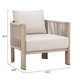 Sunlit Gray Springs Accent Chair by Zuomod at Eve Furniture