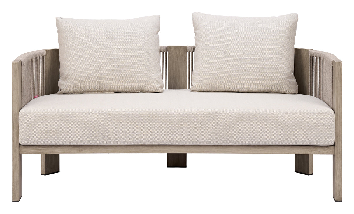 Sunlit Springs Gray Outdoor Sofa by Zuomod at Eve Furniture