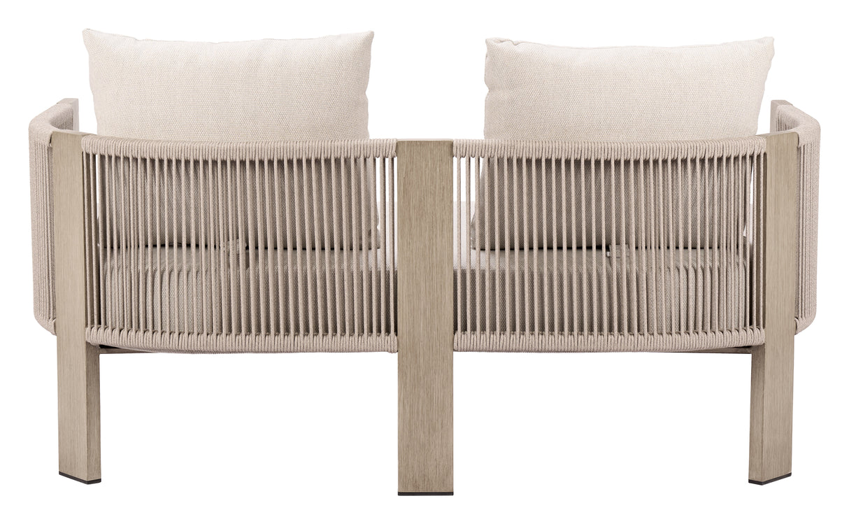 Sunlit Springs Gray Outdoor Sofa by Zuomod at Eve Furniture