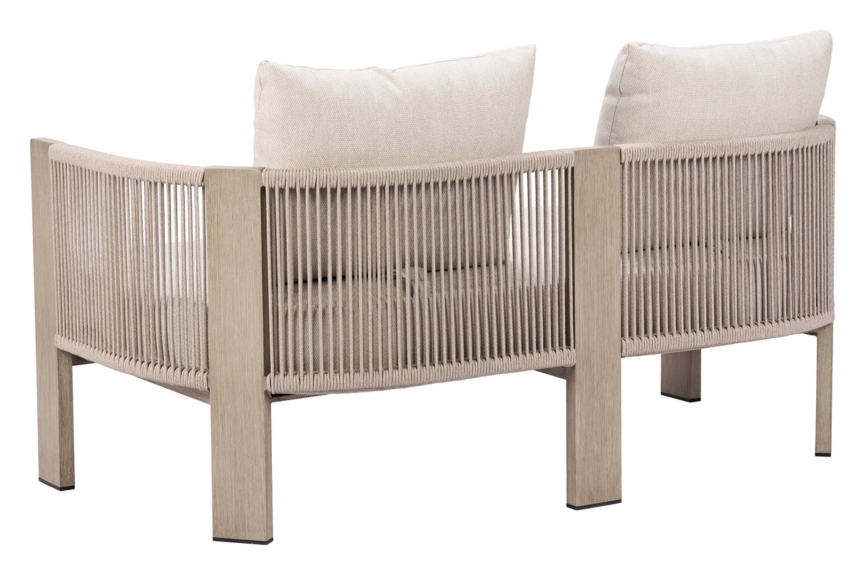 Sunlit Springs Gray Outdoor Sofa by Zuomod at Eve Furniture