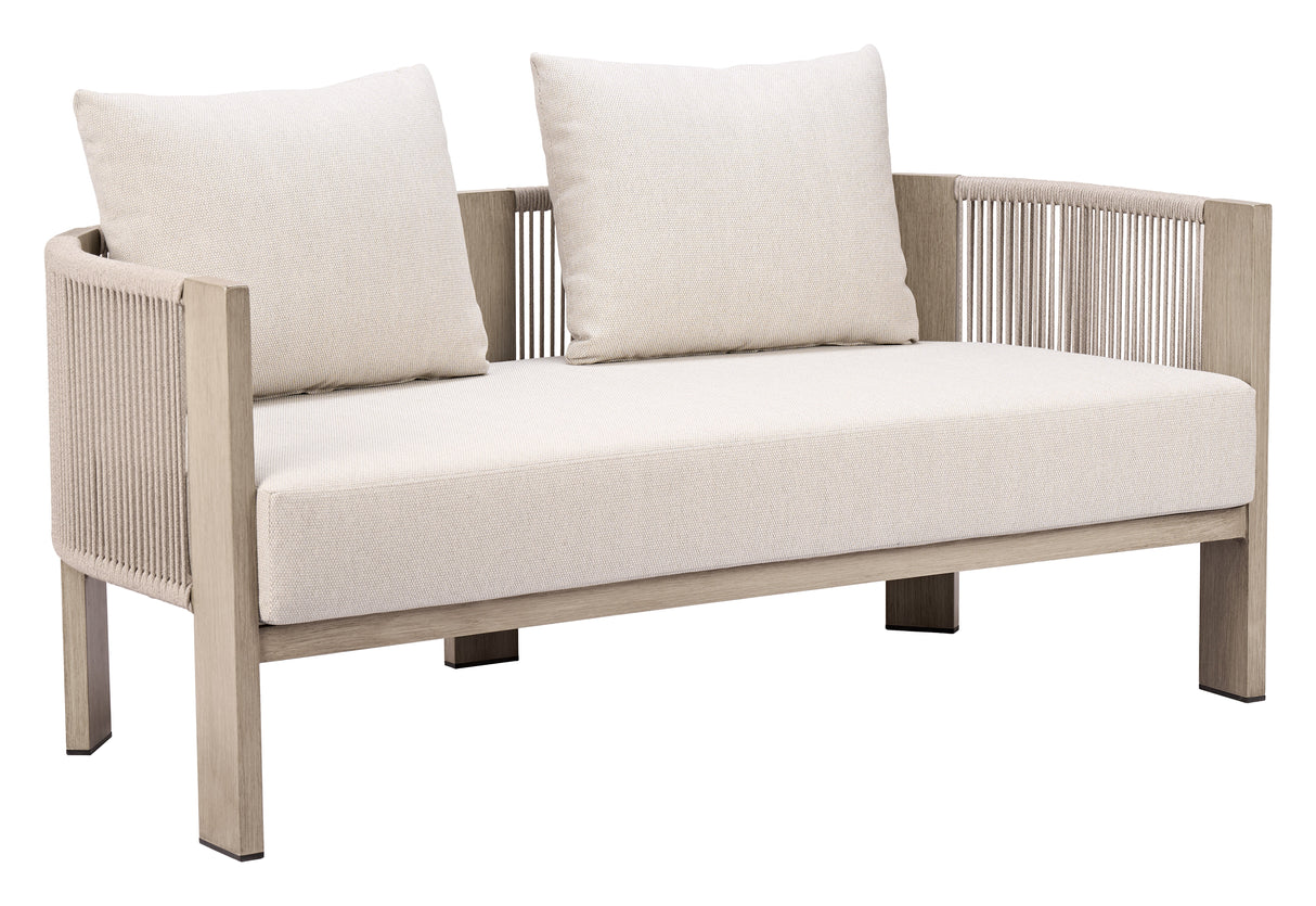 Sunlit Springs Gray Outdoor Sofa by Zuomod at Eve Furniture