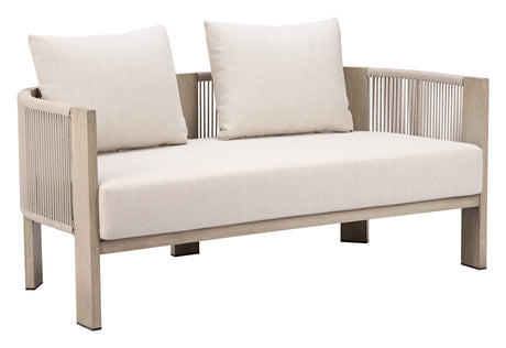Sunlit Springs Gray Outdoor Sofa by Zuomod at Eve Furniture