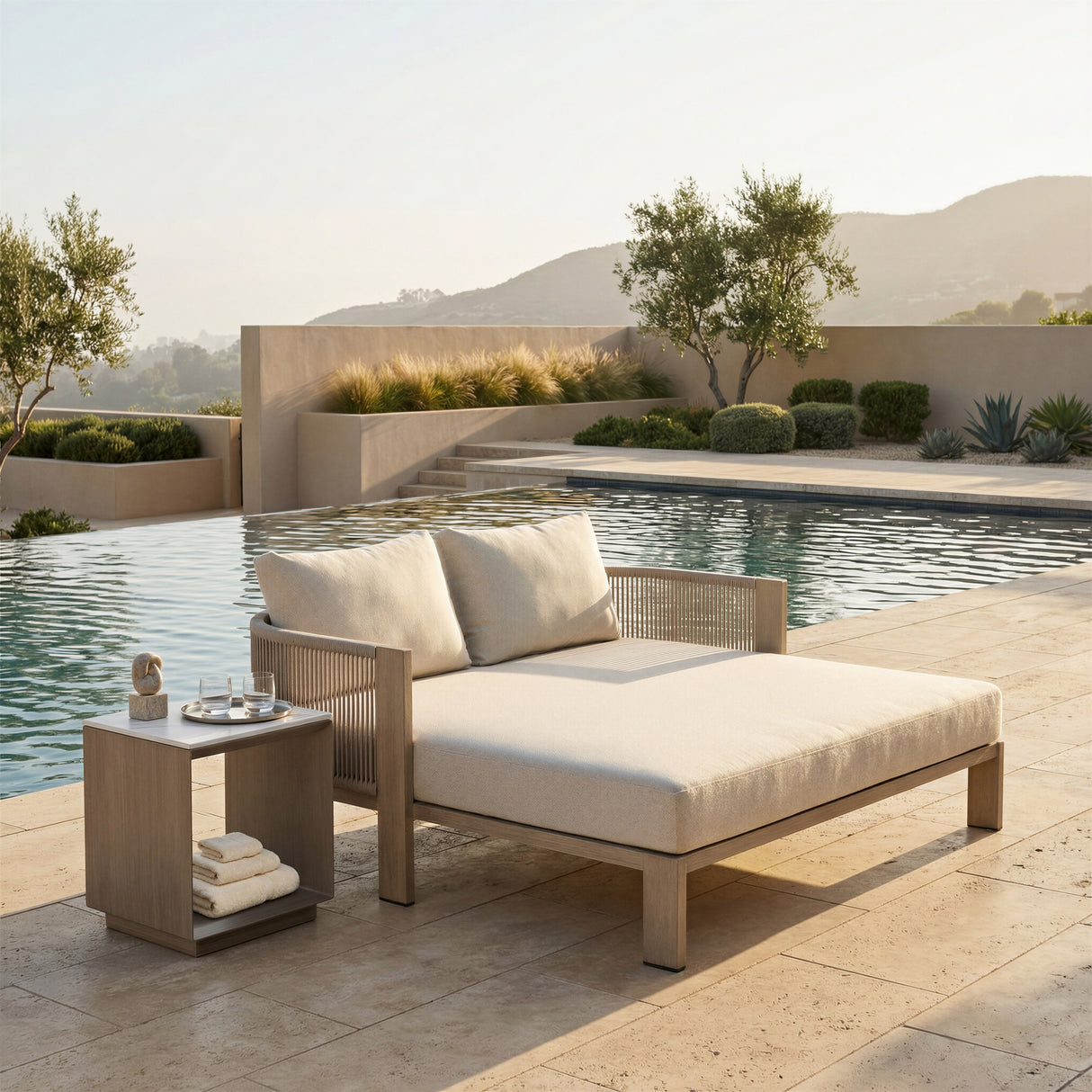 Sunlit Springs Green Outdoor Daybed by Zuomod at Eve Furniture
