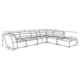 Sunny Charcoal Upholstered 6-piece Modular Sectional by Coaster at Eve Furniture