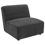 Sunny Dark Charcoal Upholstered Armless Chair by Coaster at Eve Furniture