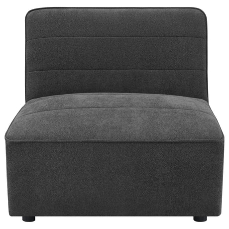 Sunny Dark Charcoal Upholstered Armless Chair by Coaster at Eve Furniture