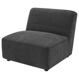 Sunny Dark Charcoal Upholstered Armless Chair by Coaster at Eve Furniture