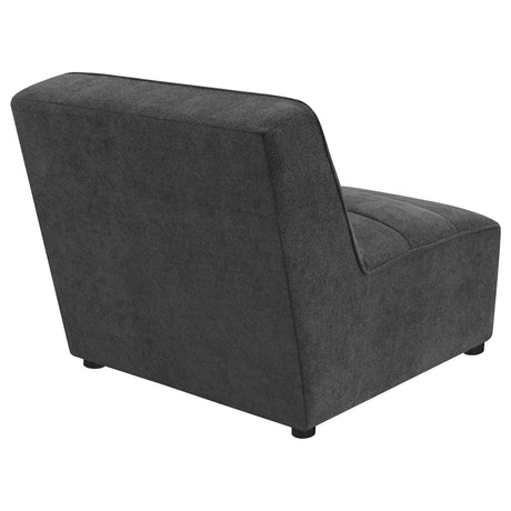 Sunny Dark Charcoal Upholstered Armless Chair by Coaster at Eve Furniture