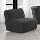 Sunny Dark Charcoal Upholstered Armless Chair by Coaster at Eve Furniture
