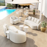 Sunny Isles White Outdoor Side Table by Zuomod at Eve Furniture
