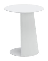 Sunny Isles White Outdoor Side Table by Zuomod at Eve Furniture