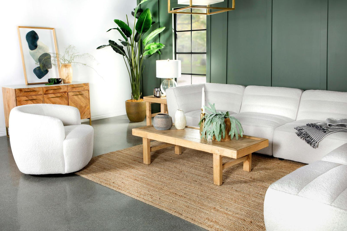 Sunny Natural Upholstered 6-Piece Sectional by Coaster at Eve Furniture