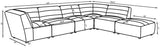 Sunny Natural Upholstered 6-Piece Sectional by Coaster at Eve Furniture